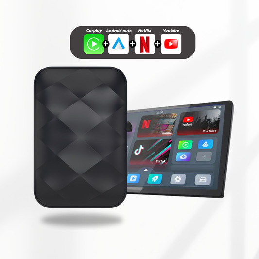 Trådløs CarPlay/Android-bilboks med YouTube + Netflix